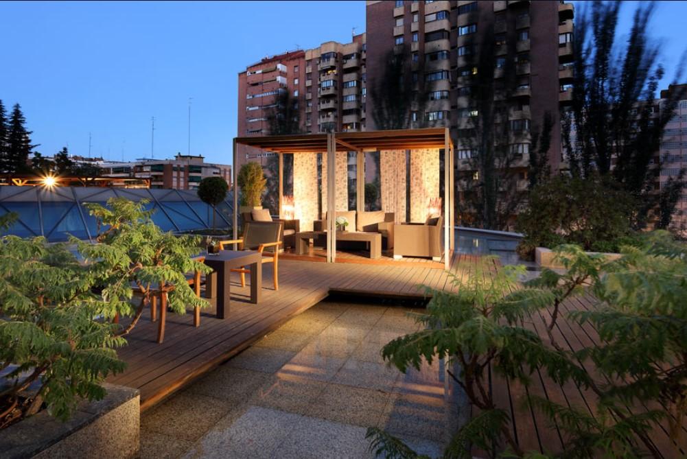 Eurostars Suites Mirasierra Мадрид Экстерьер фото The rooftop garden